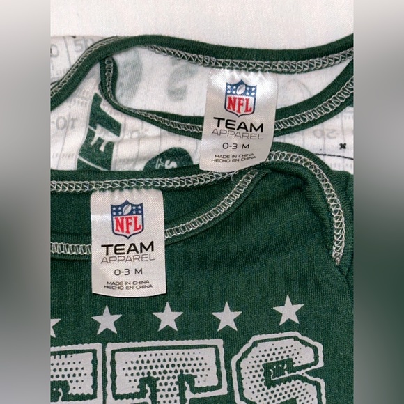 NFL New York Jets 2 Pc Creeper One Piece Bodysuits Infant Baby Size 0-3 - Picture 4 of 4